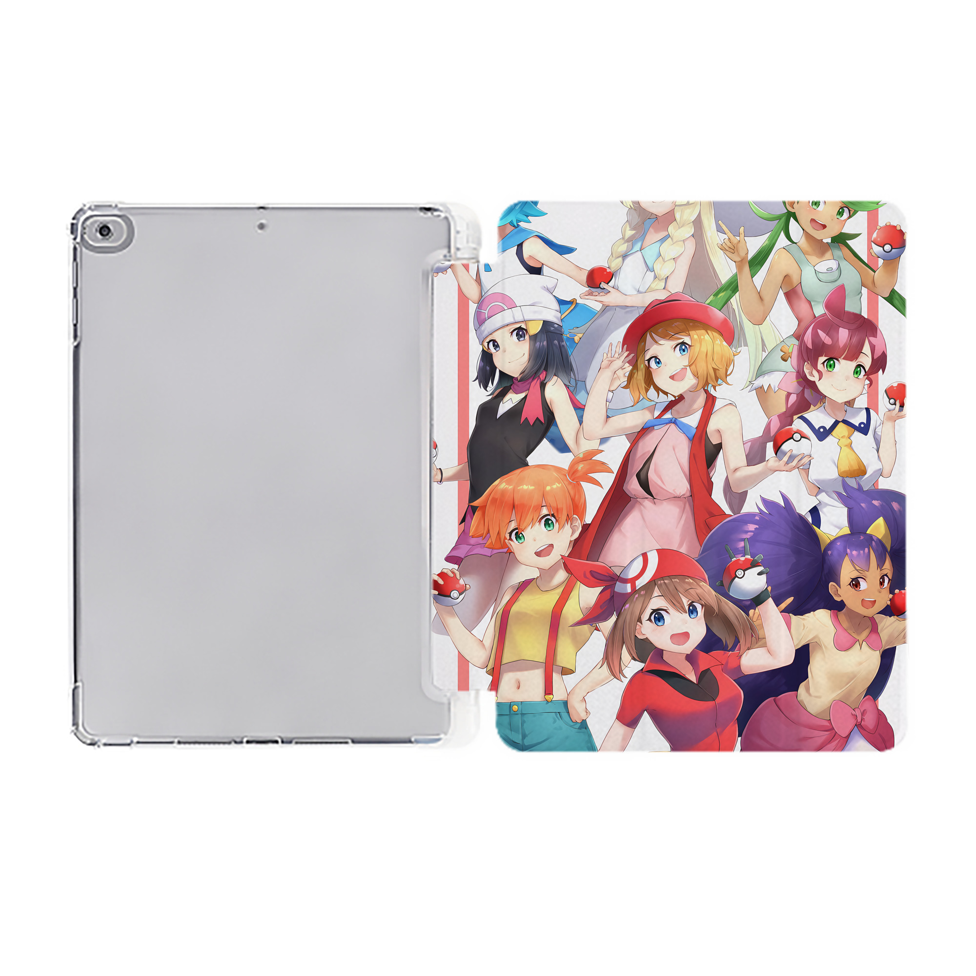 （画像用） ポケットモンスター Pokémon IPad ケース ペン収納付き 三つ折りスタンド PUレザー×シリコン 対応機種9.5/10.5/10.9インチ